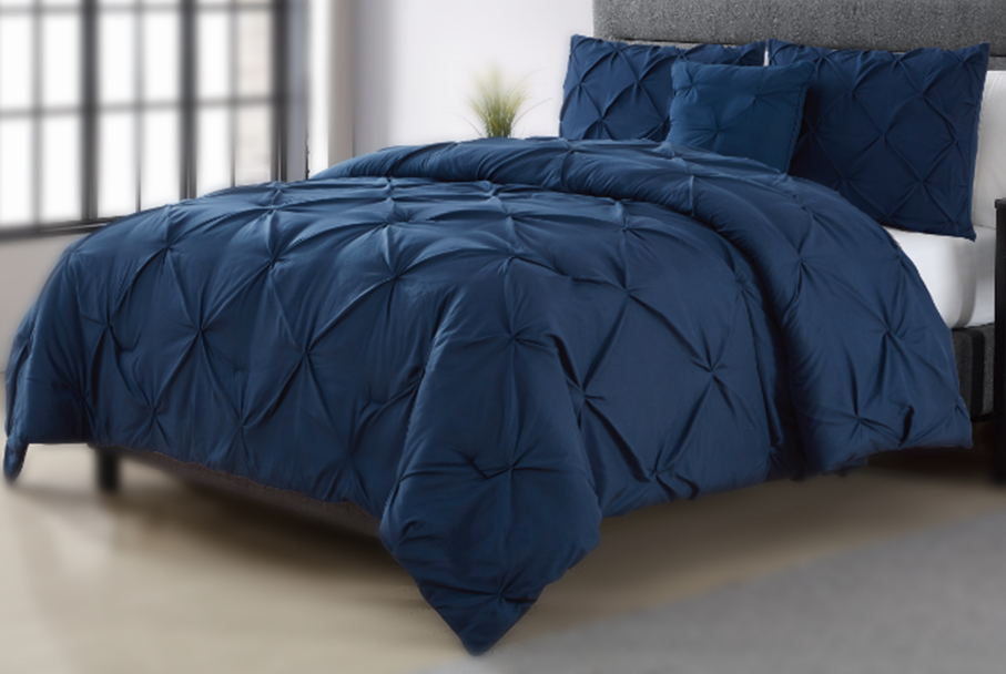 Hot sale pintuck comforter set