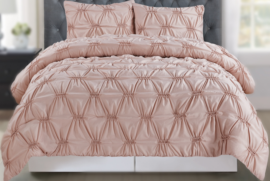 Hot sale pleated 3 pieces comforter set