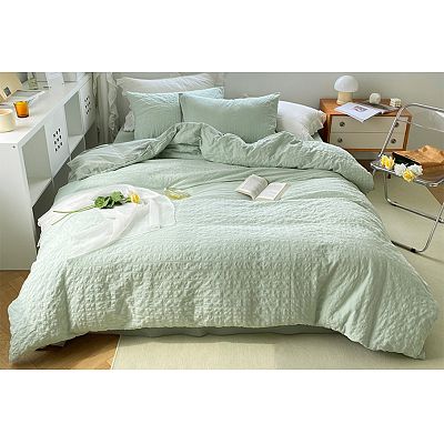 Seersucker texture duvet cover set