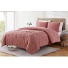 Solid color with the ridge stripe comforter set