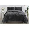 3 Pieces Crinkle velvet quilt set