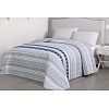 Printed with ruffled, tassel deco quilt set