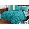 Soft ruffled texture pintuck comforter set