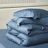 Deep Blue Jacquard Cotton King Queen Duvet Cover Sets 