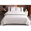 Luxury White Stripe Jacquard Duvet Cover Bed Linen 100% Cotton With Brocade Bedding Set for Hotel 